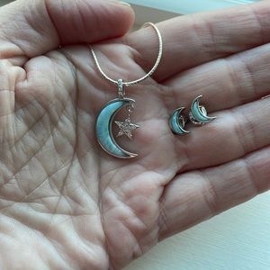 Larimar Moon Jewelry Set